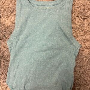 American Eagle Outfitters Light Blue Ribbed Tank Top